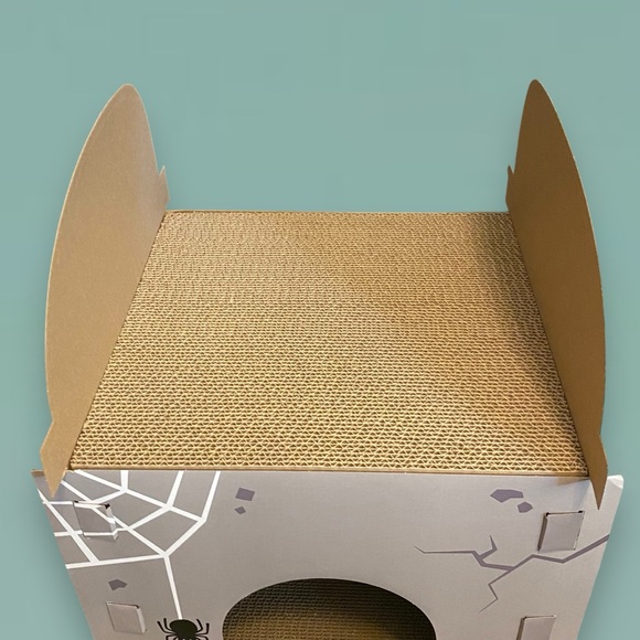 NEW Halloween Double Decker Tombstone Cat Scratcher & Hideout - Picture 8 of 14